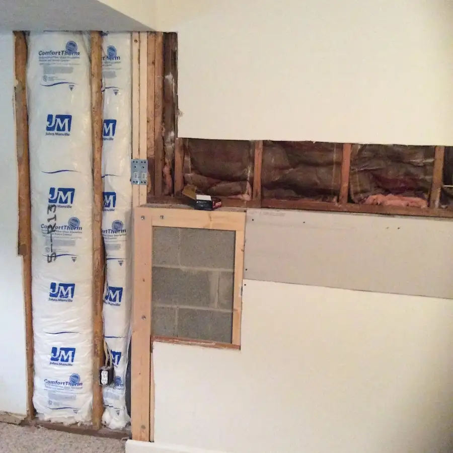Wall insulation replacement during Contents Cleaning & Restoration in Robertsdale